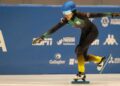 SO South Africa during Short Track Speed Skating Competition at Palasport Tazzoli on 14.03.25 in Turin, Italy. (Photo by Inaki Esnaola / SOEE)