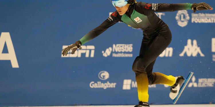 SO South Africa during Short Track Speed Skating Competition at Palasport Tazzoli on 14.03.25 in Turin, Italy. (Photo by Inaki Esnaola / SOEE)