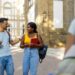 University friends create lasting memories as they laugh and chat together during their break
