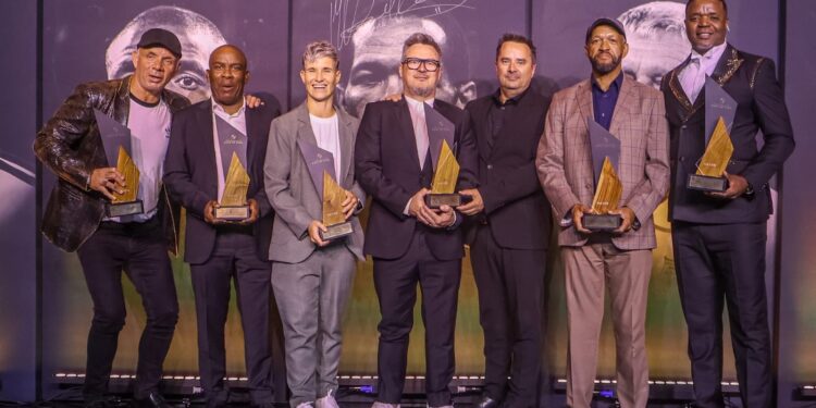 Mark Fish, Jazzman Mahlakgane, Janine van Wyk, John Barker, Mark Williams, Aaron Mokoena.