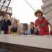 One Piece. (L to R) Taz Skylar as Sanji, Emily Rudd as Nami, Jacob Romero as Usopp, Mackenyu as Roronoa Zoro, Iñaki Godoy as Monkey D. Luffy in season 2 of One Piece. Cr. Courtesy Of Netflix © 2025
