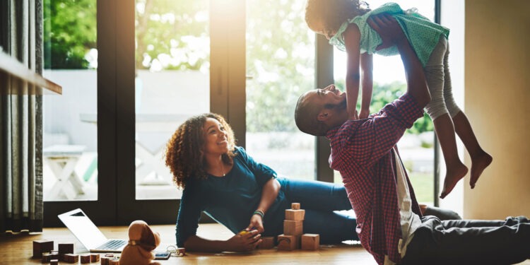 Cropped shot of a family of three spending quality time together