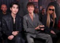 NEW YORK, NEW YORK - MAY 16: (L-R) Zhang Ling He, Shawn Mendes and Mariah Carey attend the GucciCore Fashion Show on May 16, 2026 in New York City. (Photo by Kevin Mazur/Getty Images for Gucci)