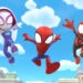 MARVEL'S SPIDEY AND HIS AMAZING FRIENDS “Marvel's Spidey and his Amazing Friends" tells the story of Peter Parker, Miles Morales and Gwen Stacy, who together form Team Spidey and embark on heroic adventures to protect their community. (Marvel)